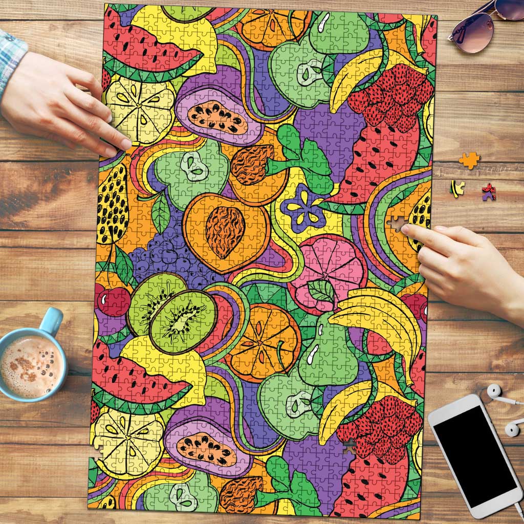Hawaii Fruits Hippie Style Puzzle Vibrant Colorful LT01 Multicolor - Polynesian Pride
