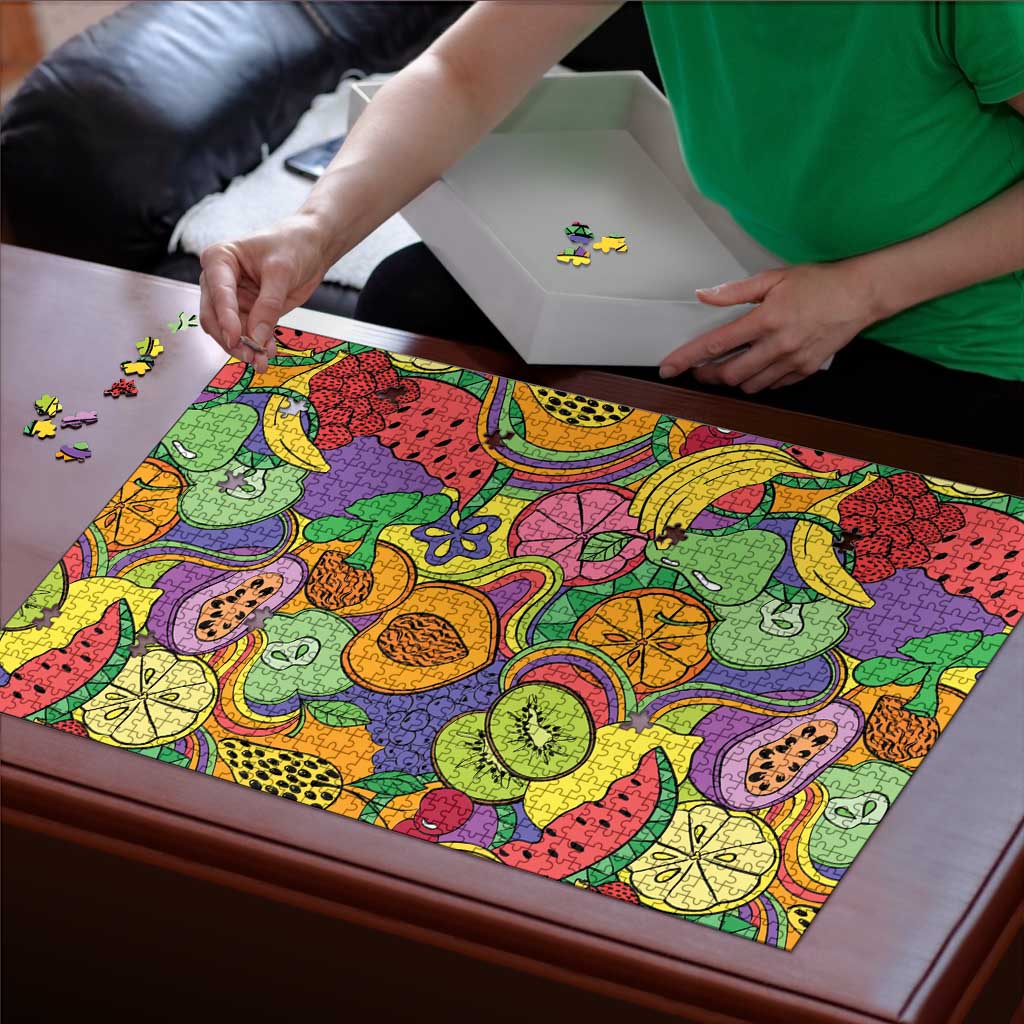 Hawaii Fruits Hippie Style Puzzle Vibrant Colorful LT01 - Polynesian Pride