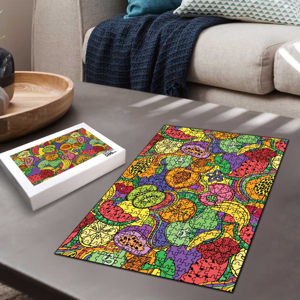 Hawaii Fruits Hippie Style Puzzle Vibrant Colorful LT01 - Polynesian Pride