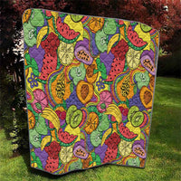 Hawaii Fruits Hippie Style Quilt Vibrant Colorful LT01 - Polynesian Pride