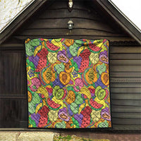 Hawaii Fruits Hippie Style Quilt Vibrant Colorful LT01 - Polynesian Pride