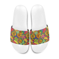 Hawaii Fruits Hippie Style Slide Sandals Vibrant Colorful LT01 Multicolor - Polynesian Pride
