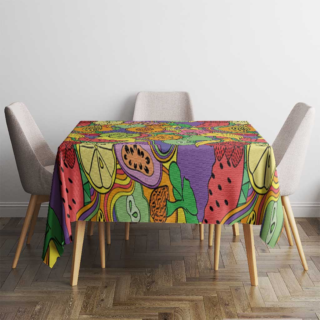 Hawaii Fruits Hippie Style Tablecloth Vibrant Colorful LT01 - Polynesian Pride