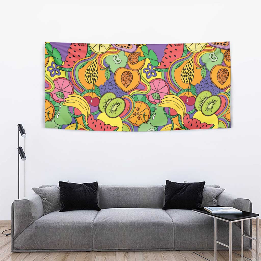 Hawaii Fruits Hippie Style Tapestry Vibrant Colorful LT01 - Polynesian Pride