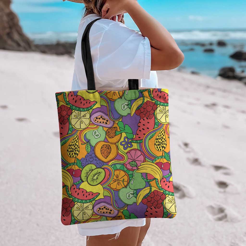 Hawaii Fruits Hippie Style Tote Bag Vibrant Colorful LT01 - Polynesian Pride