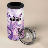 Personalized Polynesian Lupus Awareness 4 in 1 Can Cooler Tumbler Butterfly Hologram Lupus Warrior LT01 - Polynesian Pride