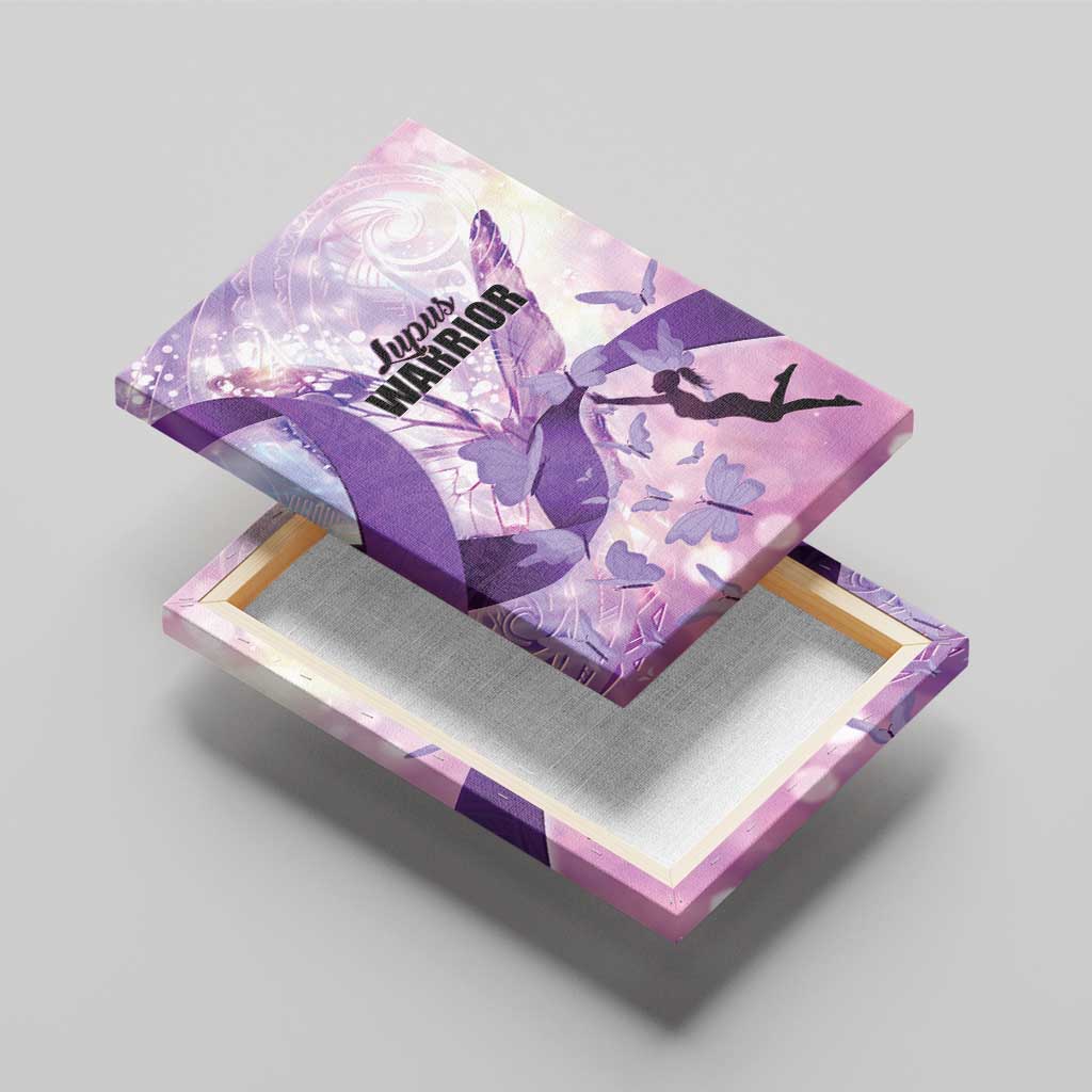 Polynesian Lupus Awareness Canvas Wall Art Butterfly Hologram Lupus Warrior LT01 - Polynesian Pride