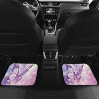 Personalized Polynesian Lupus Awareness Car Mats Butterfly Hologram Lupus Warrior LT01 Set 2pcs - Back Purple - Polynesian Pride