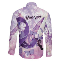 Personalized Polynesian Lupus Awareness Family Matching Puletasi and Hawaiian Shirt Butterfly Hologram Lupus Warrior LT01 - Polynesian Pride