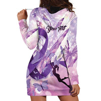 Personalized Polynesian Lupus Awareness Hoodie Dress Butterfly Hologram Lupus Warrior LT01 - Polynesian Pride