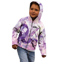 Personalized Polynesian Lupus Awareness Kid Hoodie Butterfly Hologram Lupus Warrior LT01 - Polynesian Pride