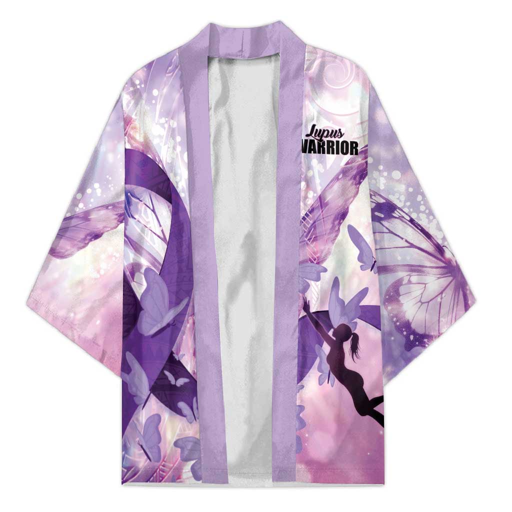 Personalized Polynesian Lupus Awareness Kimono Butterfly Hologram Lupus Warrior
