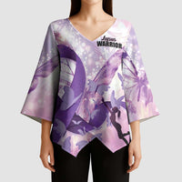 Personalized Polynesian Lupus Awareness Kimono Sleeve Blouse Butterfly Hologram Lupus Warrior LT01 - Polynesian Pride