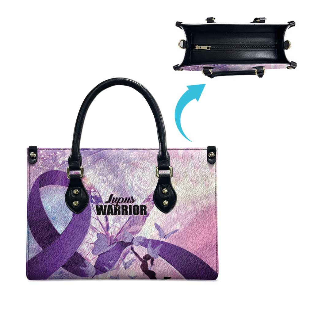Polynesian Lupus Awareness Leather Bag Butterfly Hologram Lupus Warrior LT01 - Polynesian Pride