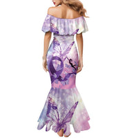 Personalized Polynesian Lupus Awareness Mermaid Dress Butterfly Hologram Lupus Warrior LT01 - Polynesian Pride