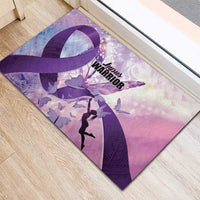 Polynesian Lupus Awareness Rubber Doormat Butterfly Hologram Lupus Warrior LT01 - Polynesian Pride
