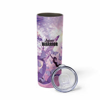 Personalized Polynesian Lupus Awareness Skinny Tumbler Butterfly Hologram Lupus Warrior LT01 - Polynesian Pride