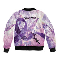Personalized Polynesian Lupus Awareness Sleeve Zip Bomber Jacket Butterfly Hologram Lupus Warrior LT01 - Polynesian Pride