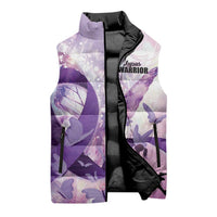 Personalized Polynesian Lupus Awareness Sleeveless Puffer Jacket Butterfly Hologram Lupus Warrior LT01 - Polynesian Pride