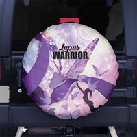 Polynesian Lupus Awareness Spare Tire Cover Butterfly Hologram Lupus Warrior LT01 No hole Purple - Polynesian Pride