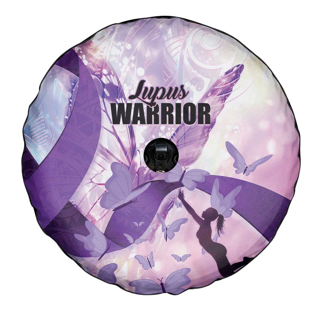 Polynesian Lupus Awareness Spare Tire Cover Butterfly Hologram Lupus Warrior LT01 - Polynesian Pride