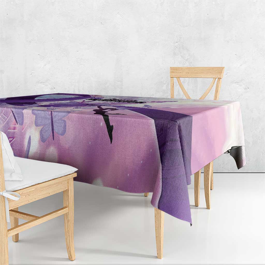 Polynesian Lupus Awareness Tablecloth Butterfly Hologram Lupus Warrior LT01 - Polynesian Pride