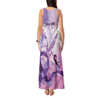 Personalized Polynesian Lupus Awareness Tank Maxi Dress Butterfly Hologram Lupus Warrior LT01 - Polynesian Pride