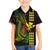 Hawaii Kakau Hammerhead Shark Kid Hawaiian Shirt Neon Plumeria Pattern
