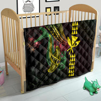 Hawaii Kakau Hammerhead Shark Quilt Neon Plumeria Pattern