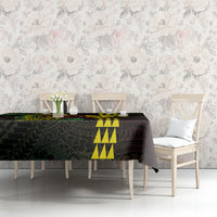 Hawaii Kakau Hammerhead Shark Tablecloth Neon Plumeria Pattern