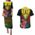 Hawaii Kanaka Maoli Flag Day Couples Matching Puletasi and Hawaiian Shirt Tropical Flowers