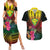 Hawaii Kanaka Maoli Flag Day Couples Matching Summer Maxi Dress and Hawaiian Shirt Tropical Flowers