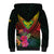 Hawaii Kanaka Maoli Flag Day Sherpa Hoodie Tropical Flowers