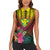 Hawaii Kanaka Maoli Flag Day Women Sleeveless Polo Shirt Tropical Flowers