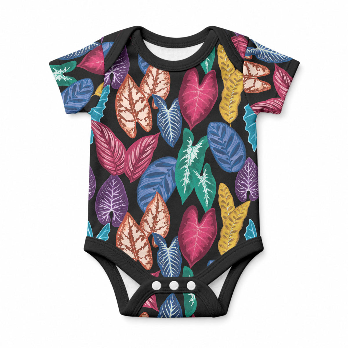 Hawaii Colorful Tropical Leaves Baby Onesie
