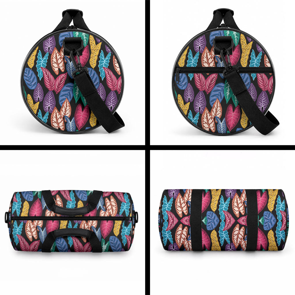 Hawaii Colorful Tropical Leaves Duffle Bag