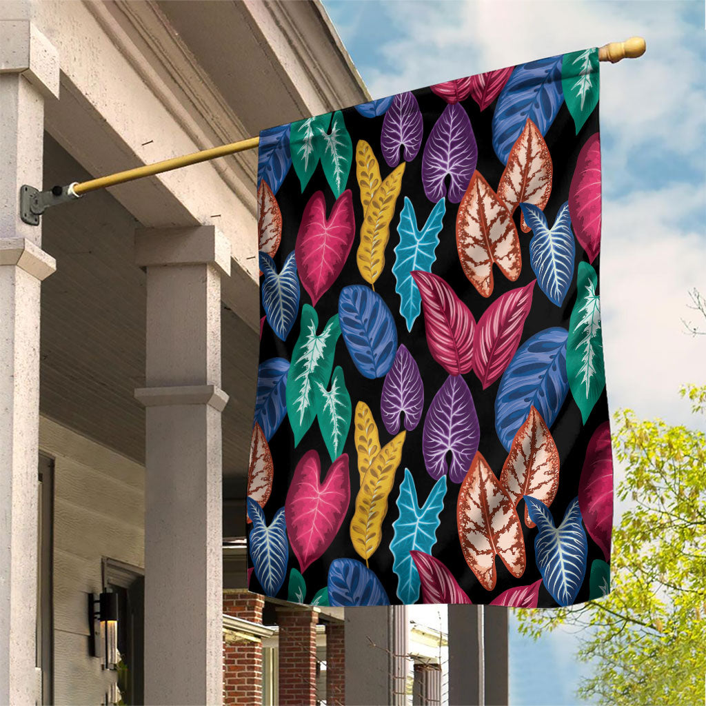 Hawaii Colorful Tropical Leaves Garden Flag