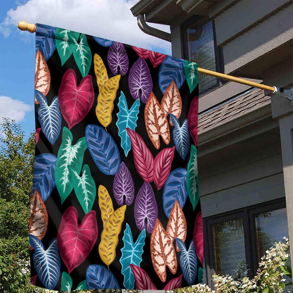 Hawaii Colorful Tropical Leaves Garden Flag