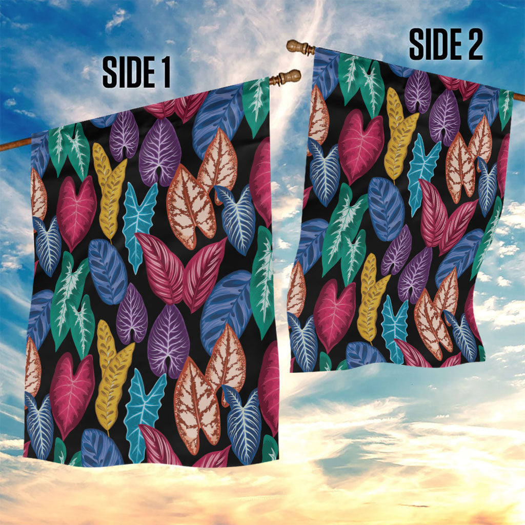 Hawaii Colorful Tropical Leaves Garden Flag