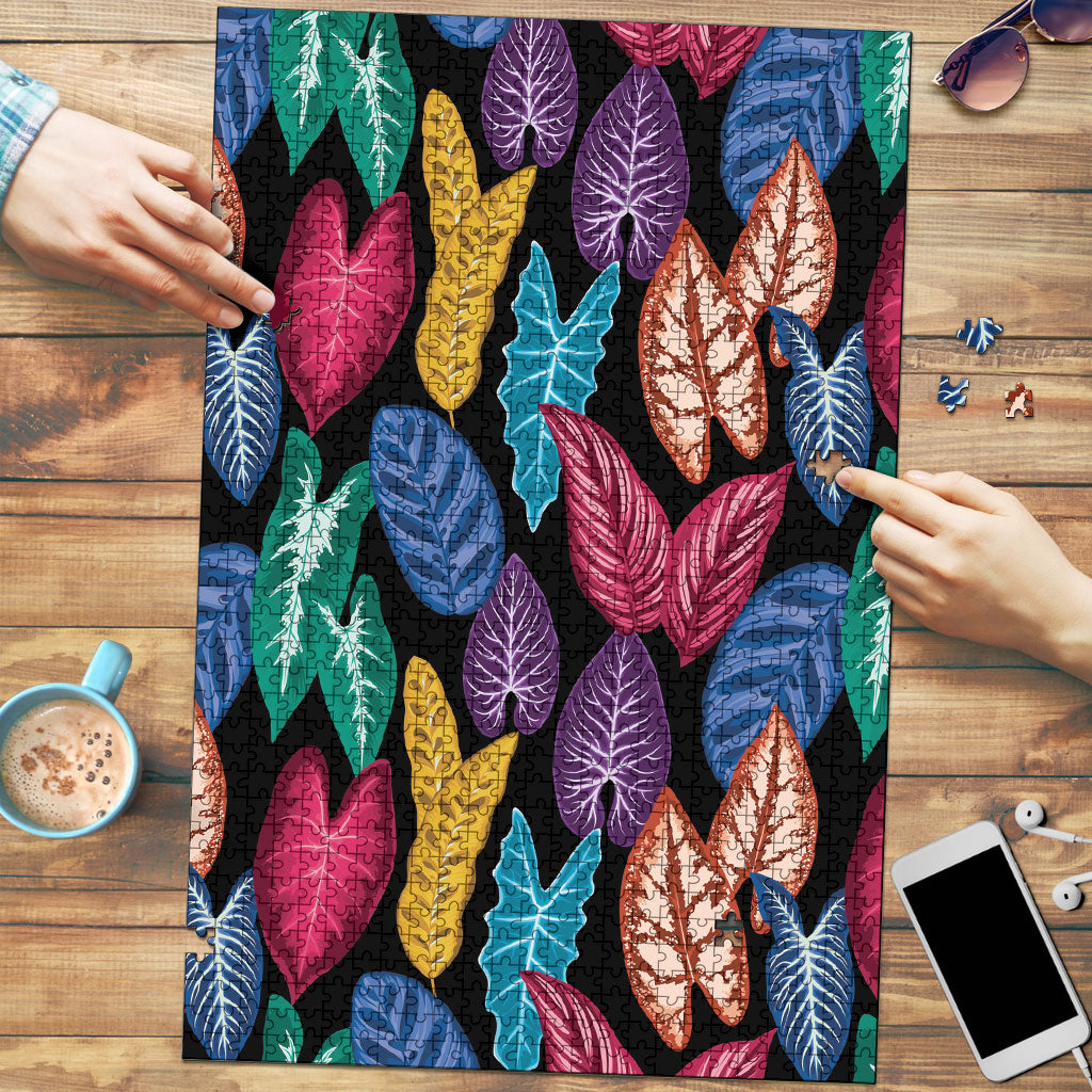 Hawaii Colorful Tropical Leaves Puzzle
