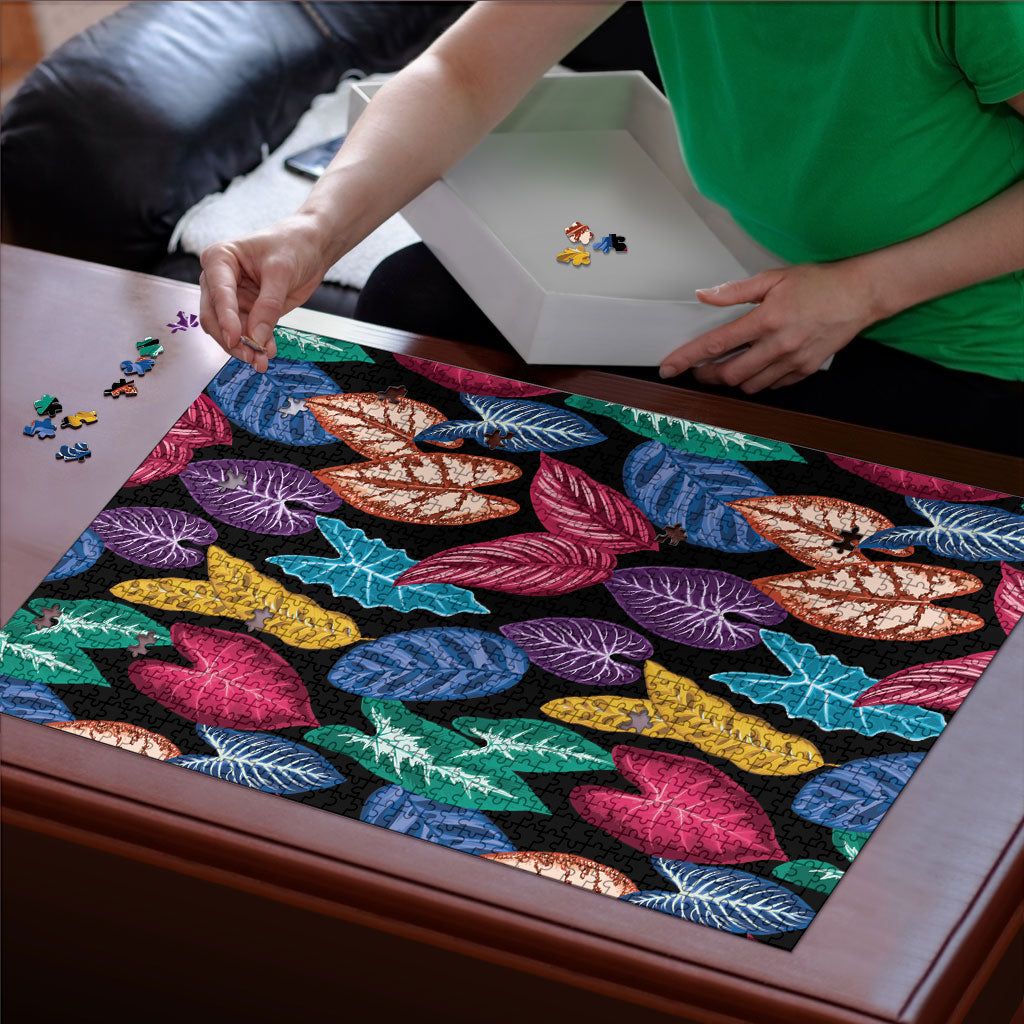 Hawaii Colorful Tropical Leaves Puzzle