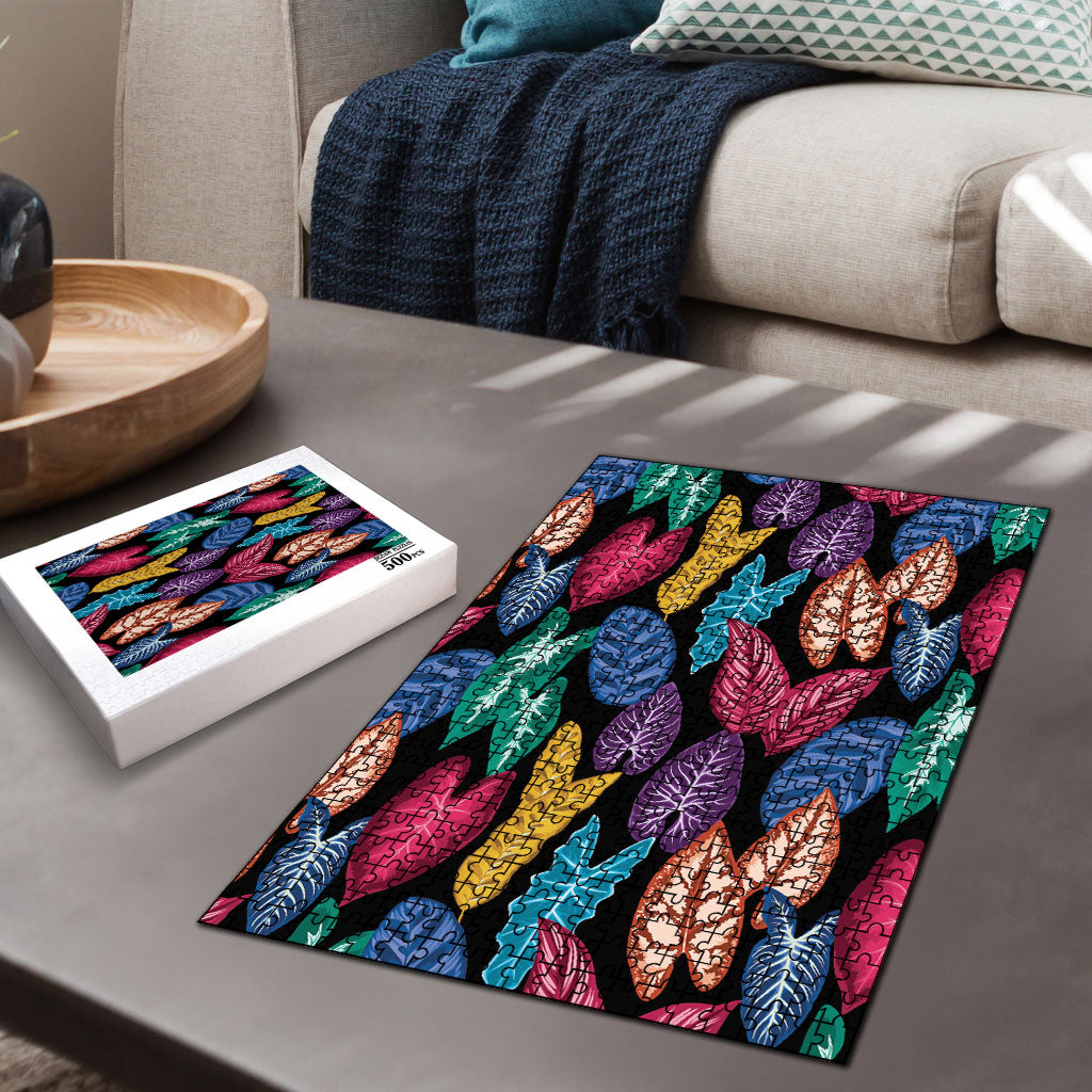 Hawaii Colorful Tropical Leaves Puzzle