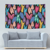 Hawaii Colorful Tropical Leaves Tapestry
