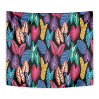 Hawaii Colorful Tropical Leaves Tapestry
