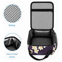 Hawaii Hibiscus Plumeria Purple Lunch Bag Polynesian Pattern
