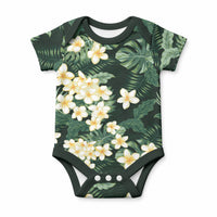 Hawaii Plumeria Tropical Leaves Baby Onesie Monstera Calathea Palm Fronds