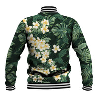 Hawaii Plumeria Tropical Leaves Baseball Jacket Monstera Calathea Palm Fronds