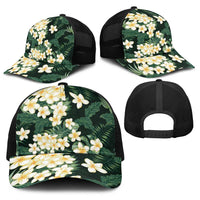 Hawaii Plumeria Tropical Leaves Baseball Net Cap Monstera Calathea Palm Fronds