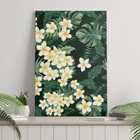 Hawaii Plumeria Tropical Leaves Canvas Wall Art Monstera Calathea Palm Fronds