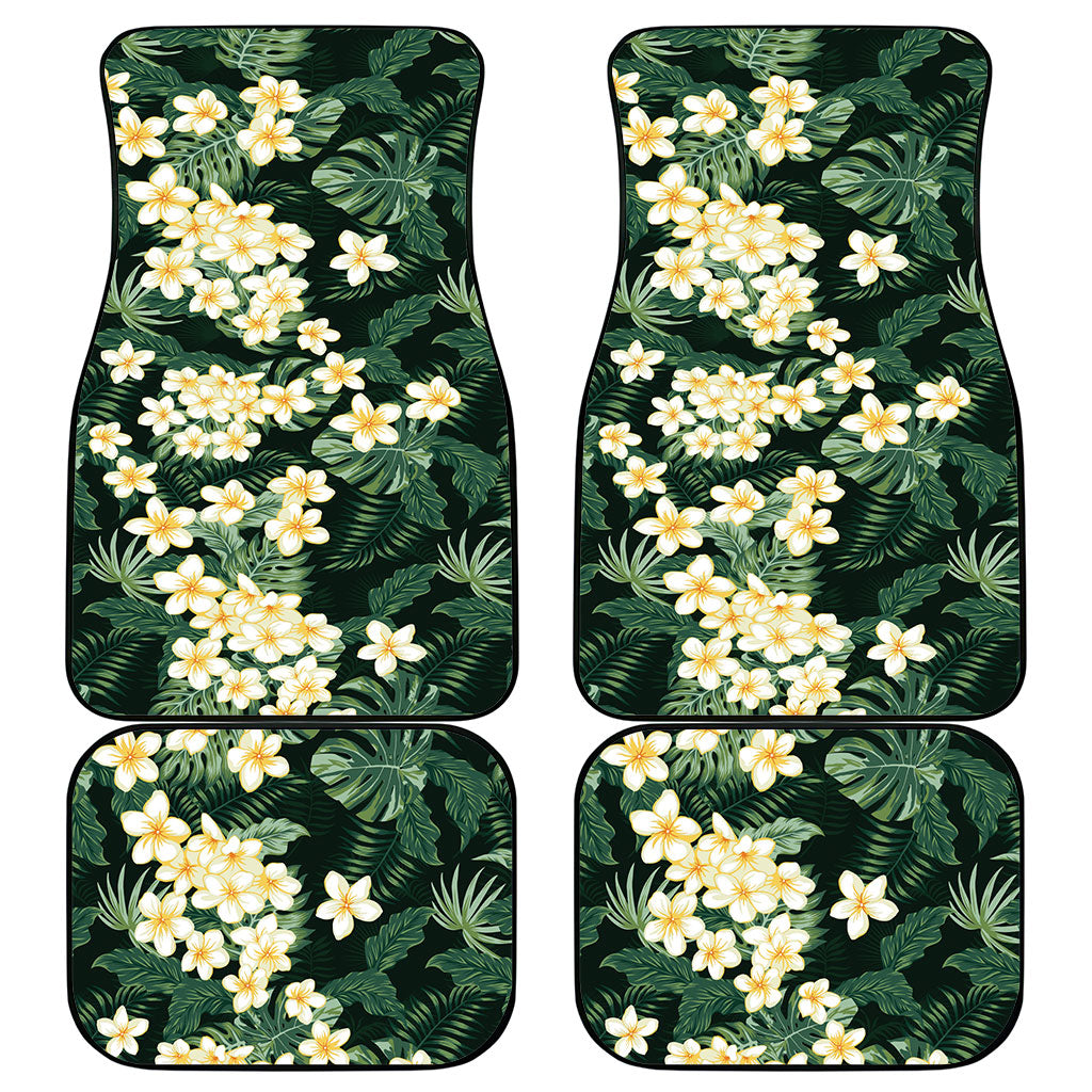Hawaii Plumeria Tropical Leaves Car Mats Monstera Calathea Palm Fronds